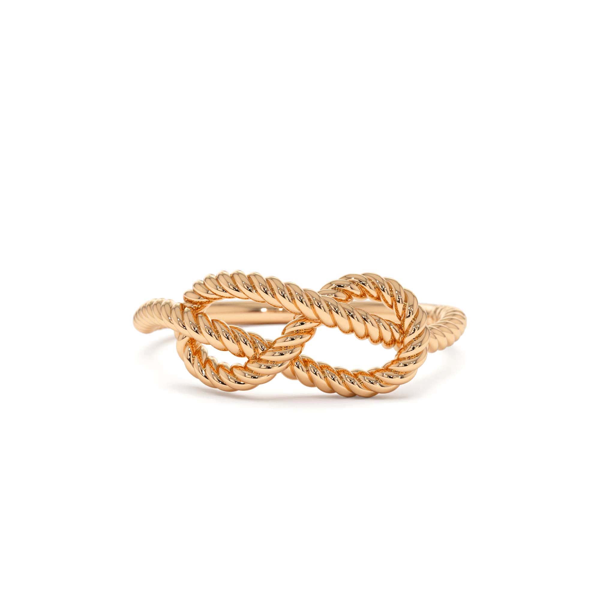 14K Twist Rope Infinity Knot Ring - view 2