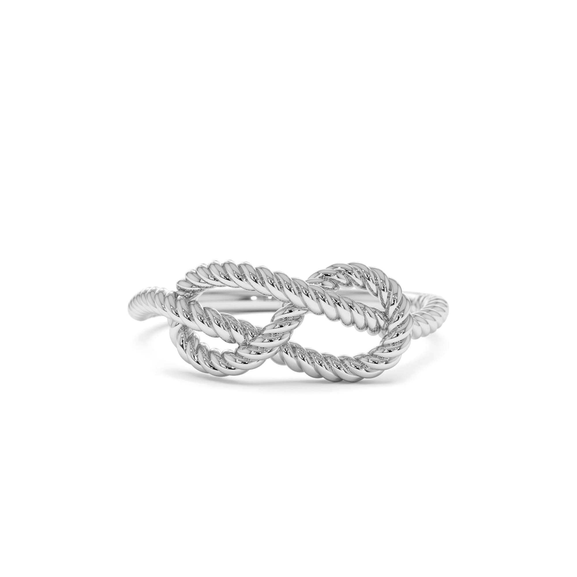 14K Twist Rope Infinity Knot Ring - view 3