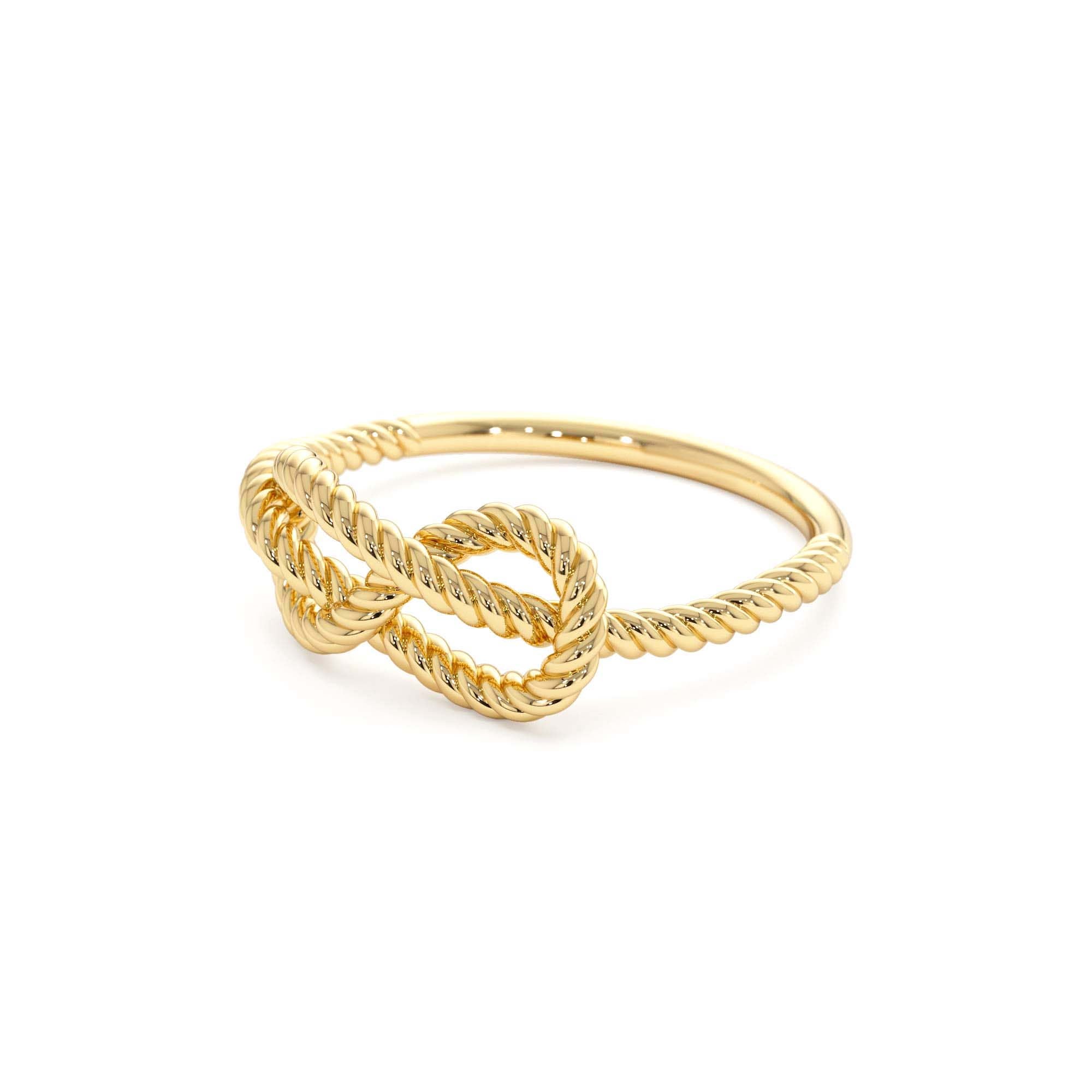 14K Twist Rope Infinity Knot Ring - view 4