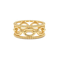 14k Rope Chain Link Unique Ring by Orlina Fine