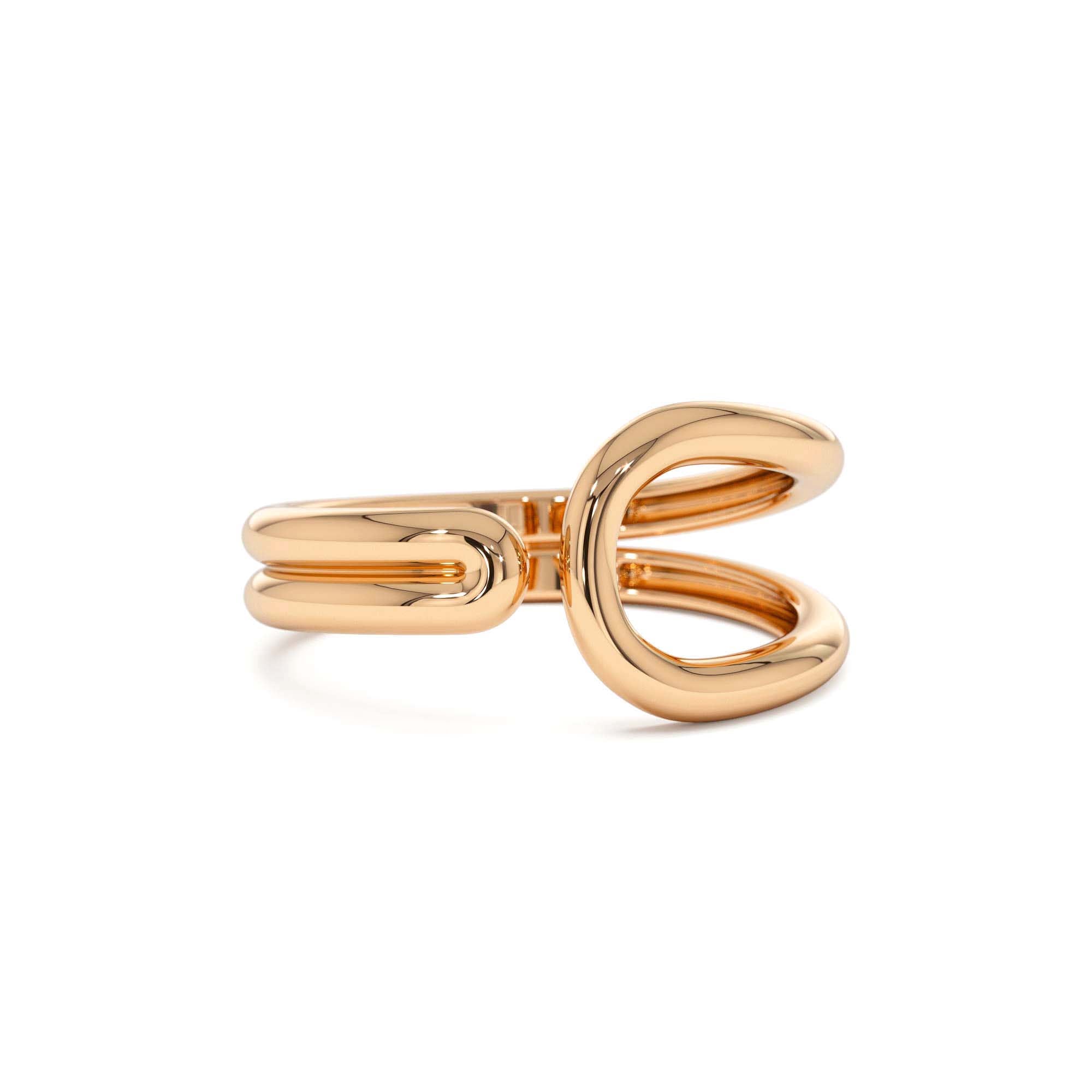 14k Modern Minimalist Statement Ring - view 2