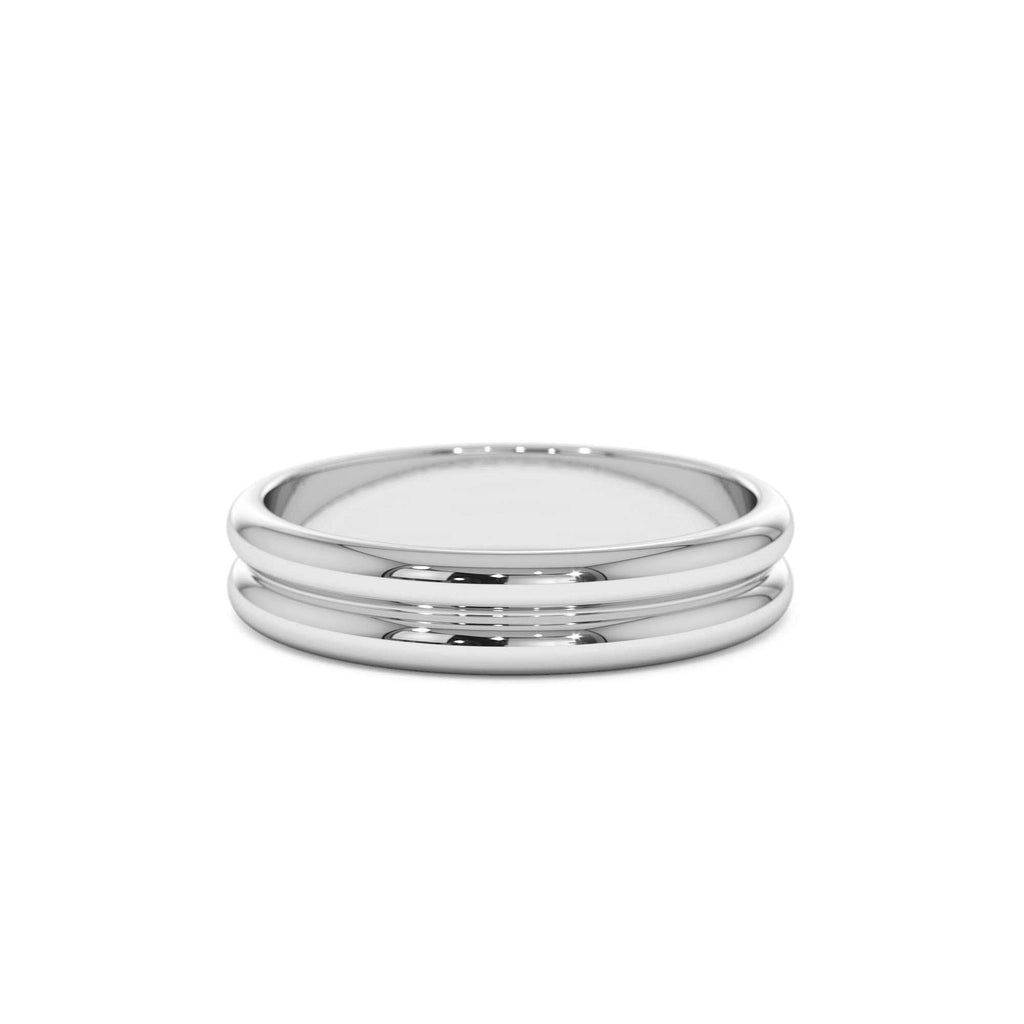 14k Double Dome Band Wedding Ring - view 3