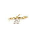 14K Pear-Shaped Diamond Wrap Ring by Orlina Fine