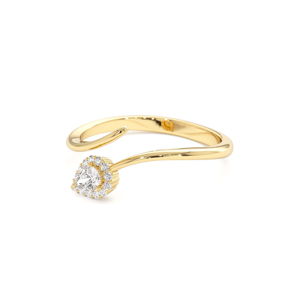 14K Pear-Shaped Diamond Wrap Ring - view 4