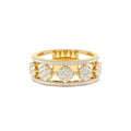 14K Circle Cluster Diamond Band Ring by Orlina Fine