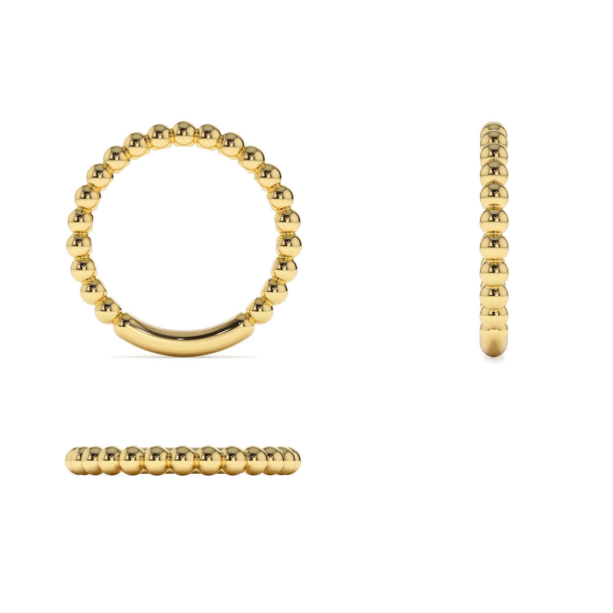 14k 2.5MM Bead Ring - view 5