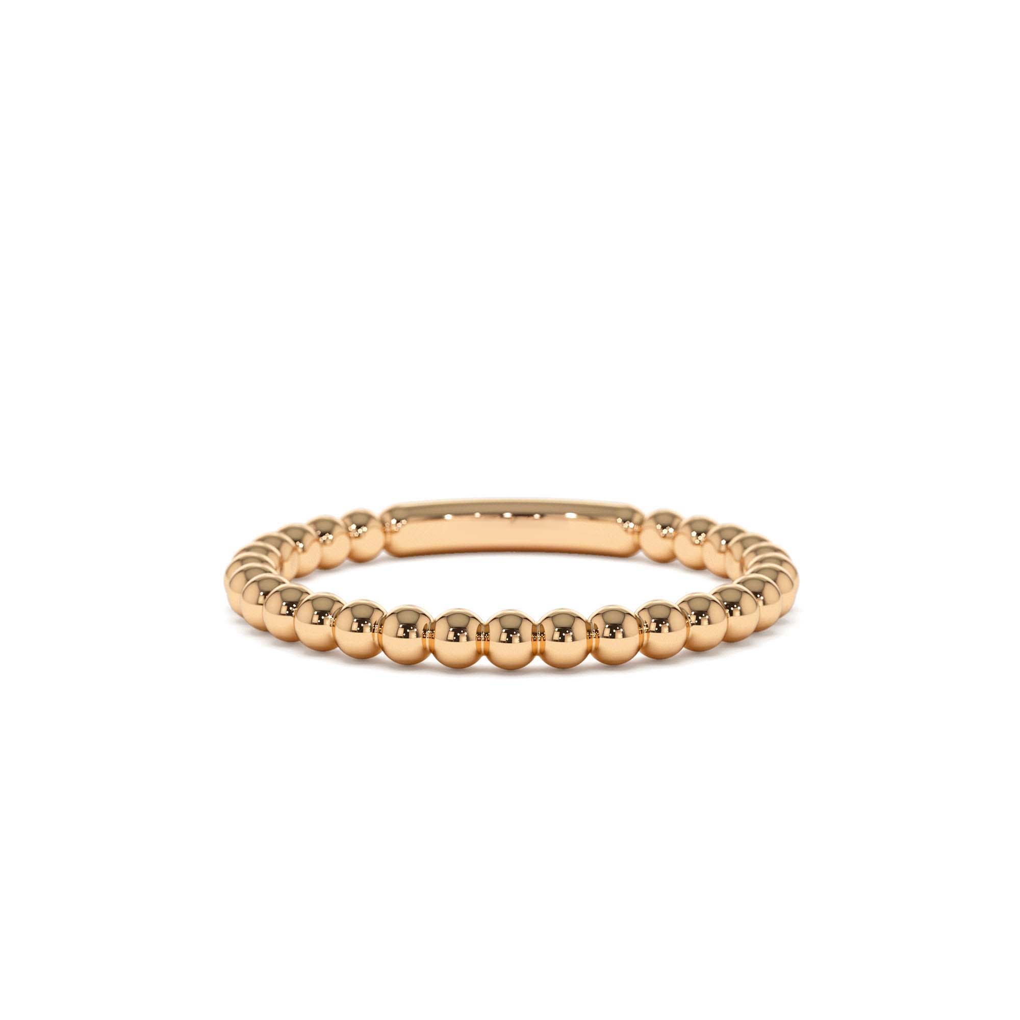 14k 2MM Bead Ring - view 2