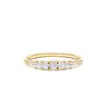 14K Gold Round & Baguette Diamond Accent Ring by Orlina Fine
