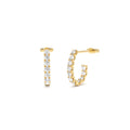 14K Gold Diamond Leaf Earrings by Orlina Fine