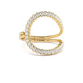 14k Unique Half Bezel Diamond Ring by Orlina Fine
