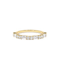 14k Alternating Emerald Cut and Round Diamond Ring by Orlina Fine
