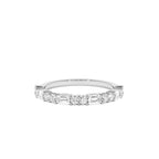 14k Alternating Emerald Cut and Round Diamond Ring - view 3