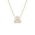14K Gold Clover Baguette Diamond Necklace by Orlina Fine