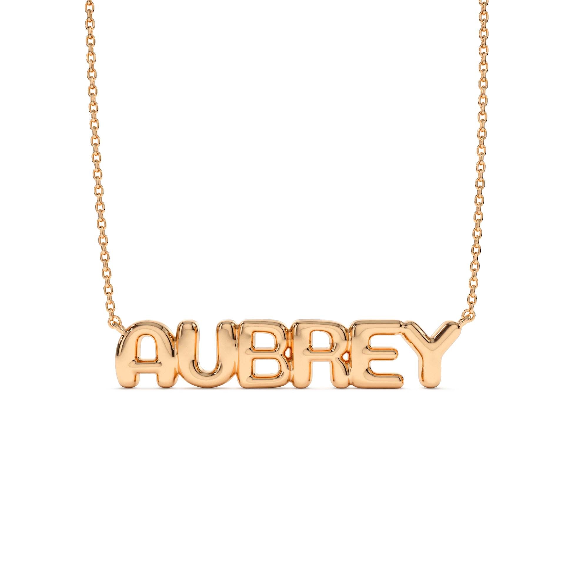 14K Bubble Name Necklace - view 2