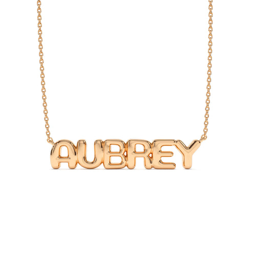 14K Bubble Name Necklace - view 2