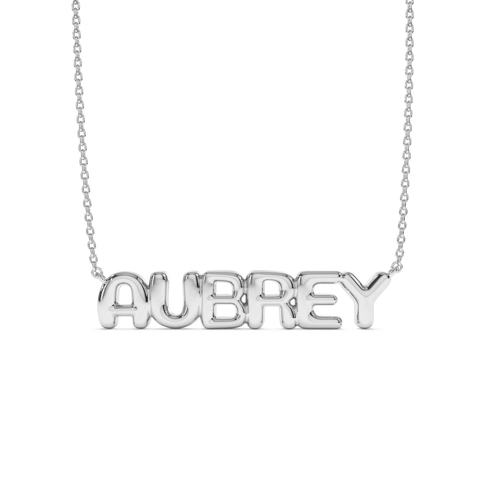 14K Bubble Name Necklace - view 3