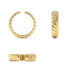 14K 5MM Rope Cuff Ring - view 5