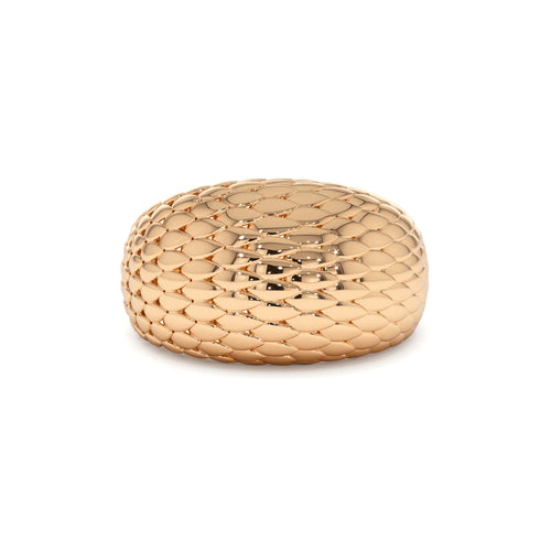 14K Chunky Snake Skin Texture Ring - view 2