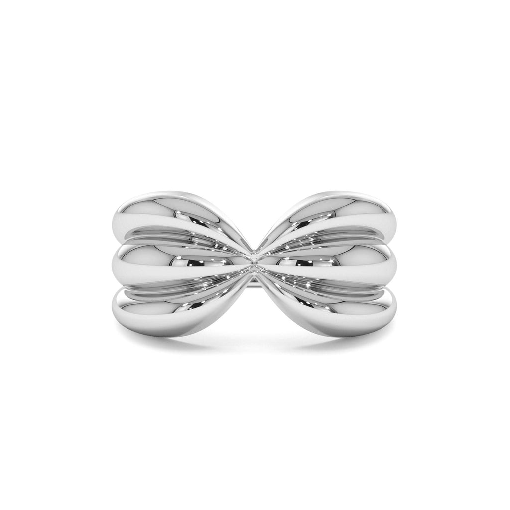 14Kt Bold 10mm Sculpted Dome Ring - view 3