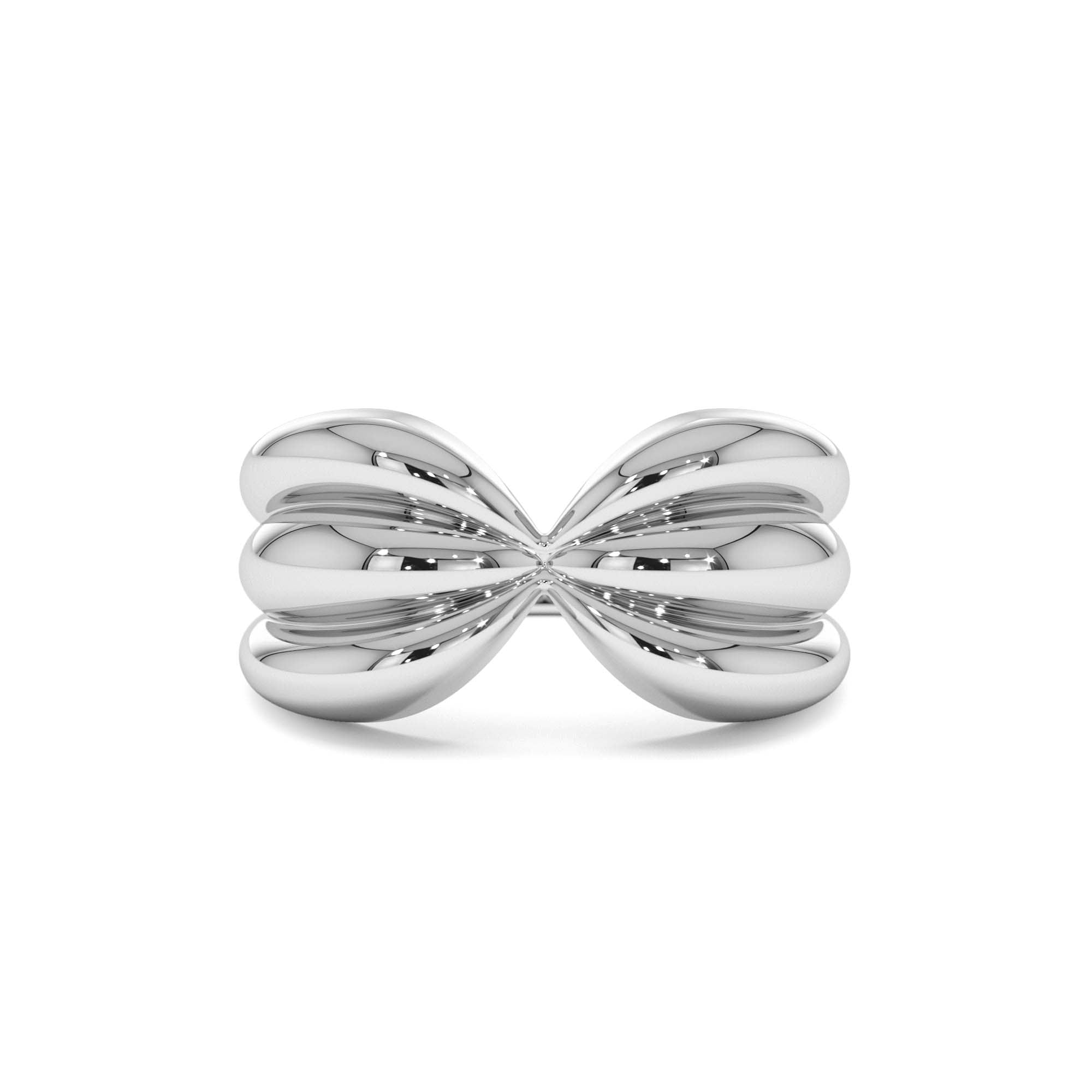 14Kt Bold 10mm Sculpted Dome Ring - view 3