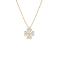 14K Gold Diamond Clover Necklace by Orlina Fine
