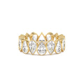 3.15 ctw 14k Bezel Setting Pear Shaped Lab Grown Diamond Eternity Ring by Orlina Fine