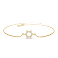 14K Star of David Diamond Bracelet by Orlina Fine