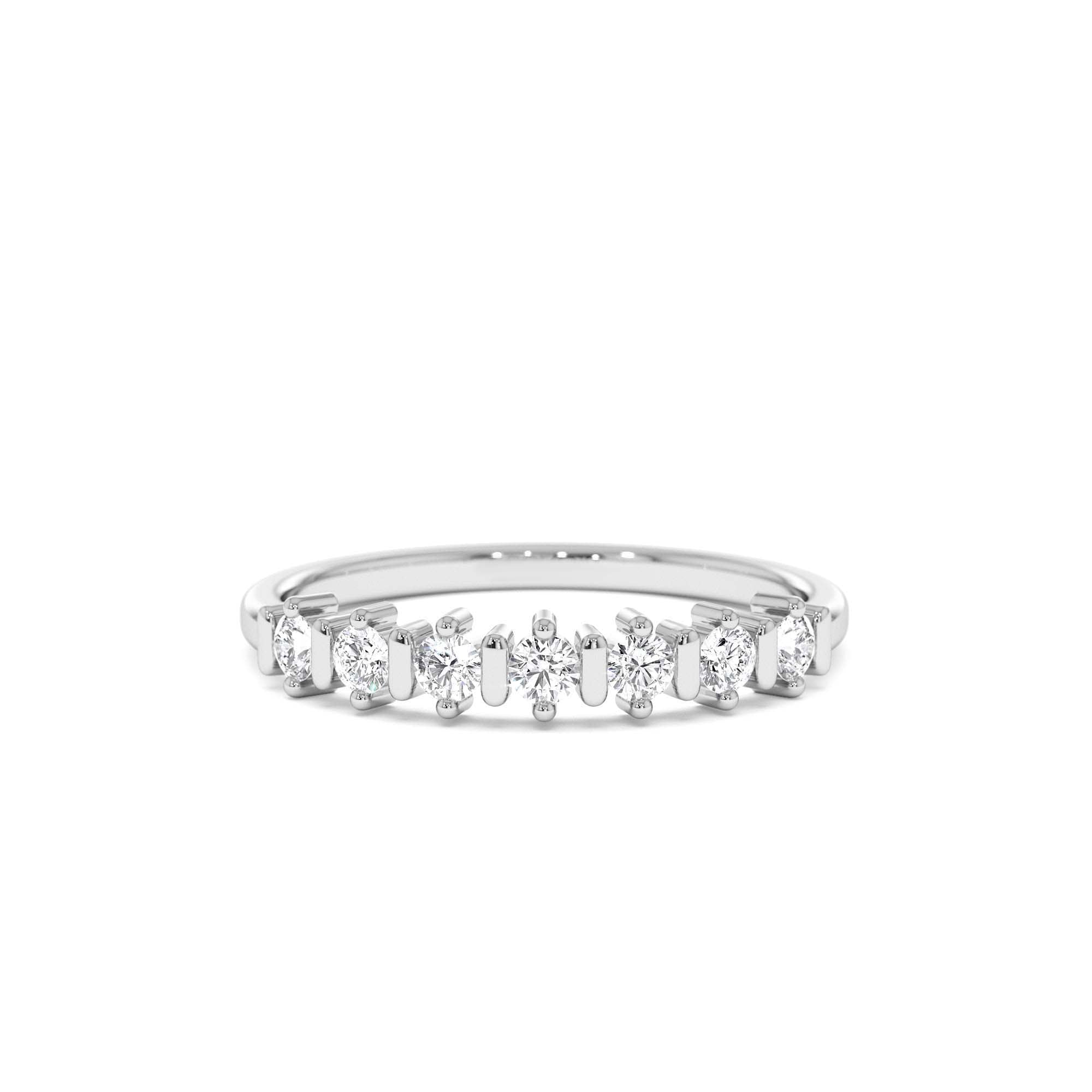 14K Round Cut 0.20 ctw Seven Stone Wedding Ring - view 3
