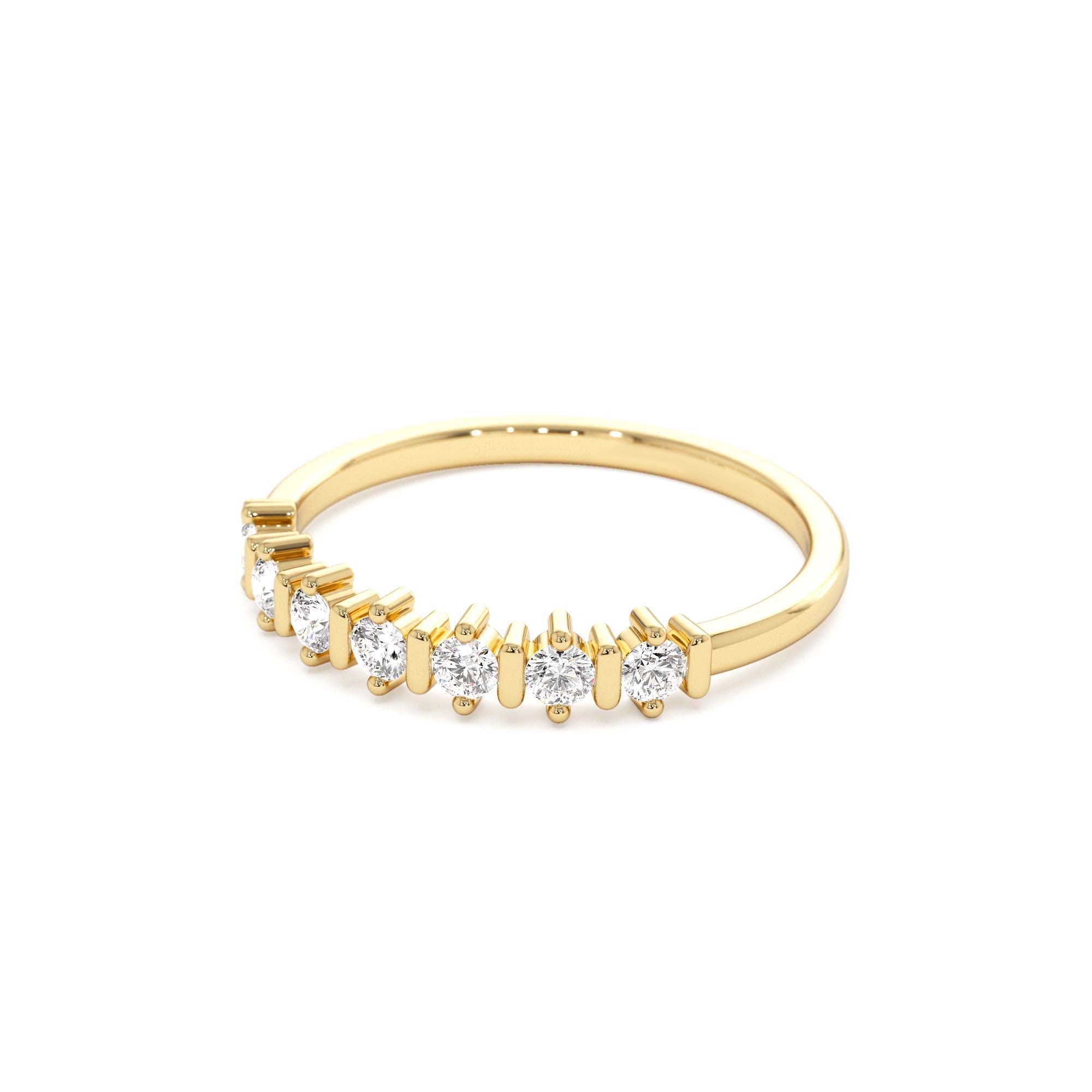 14K Round Cut 0.20 ctw Seven Stone Wedding Ring - view 4