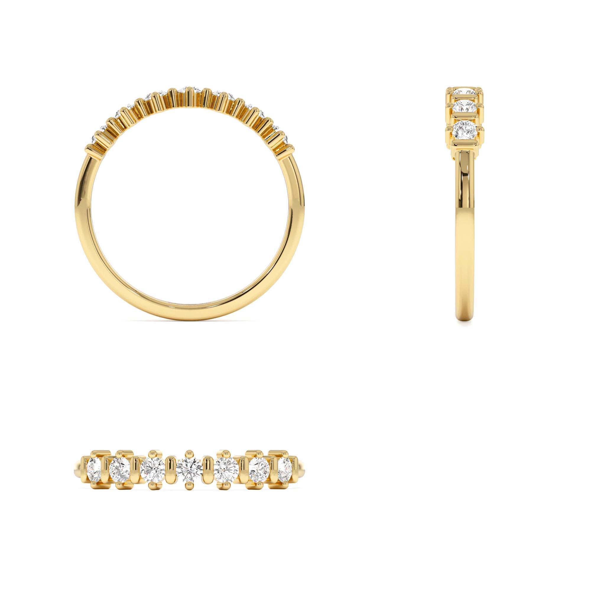 14K Round Cut 0.20 ctw Seven Stone Wedding Ring - view 5