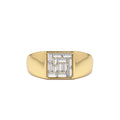 14k Square Illusion Setting Baguette Pinky Ring by Orlina Fine