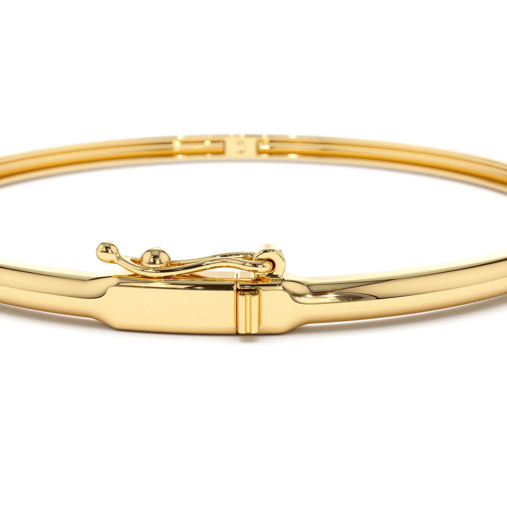 14K Pear Shape Diamond Solitare Bangle - view 4