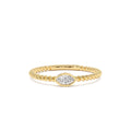 14kt Bezel Marquise Diamond Rope ring by Orlina Fine