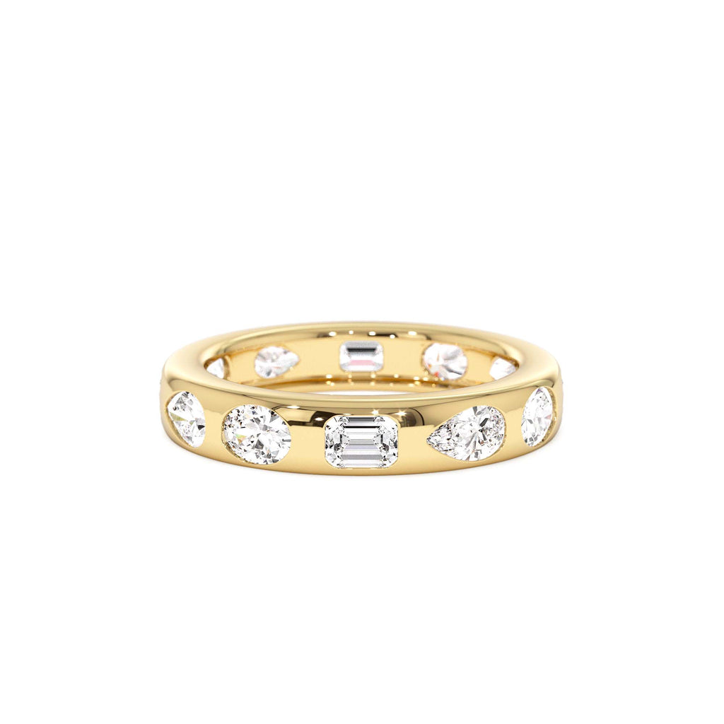 2.35 CTW 14K Mixed Shape Flush Setting Lab Grown Diamond Anniversary Ring by Orlina Fine