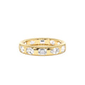2.35 CTW 14K Mixed Shape Flush Setting Lab Grown Diamond Anniversary Ring by Orlina Fine