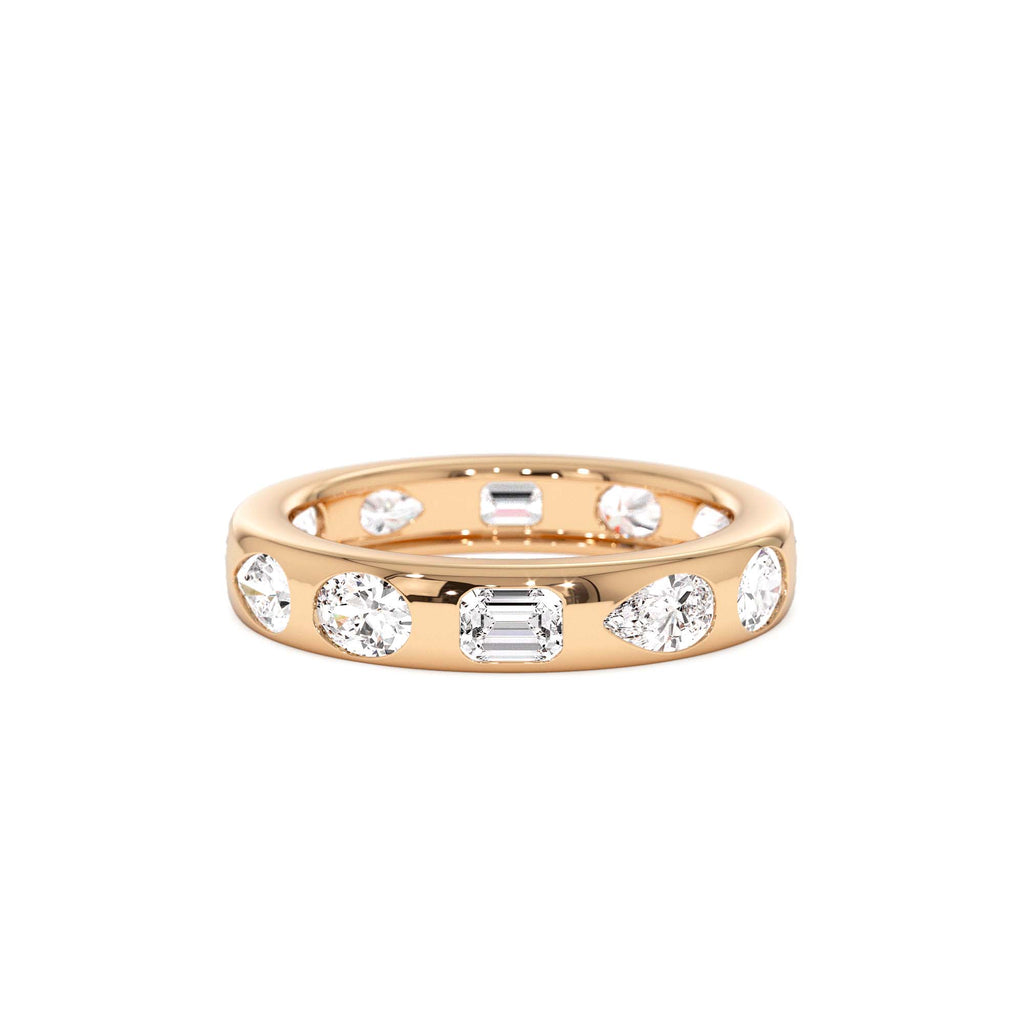 2.35 CTW 14K Mixed Shape Flush Setting Lab Grown Diamond Anniversary Ring - view 2