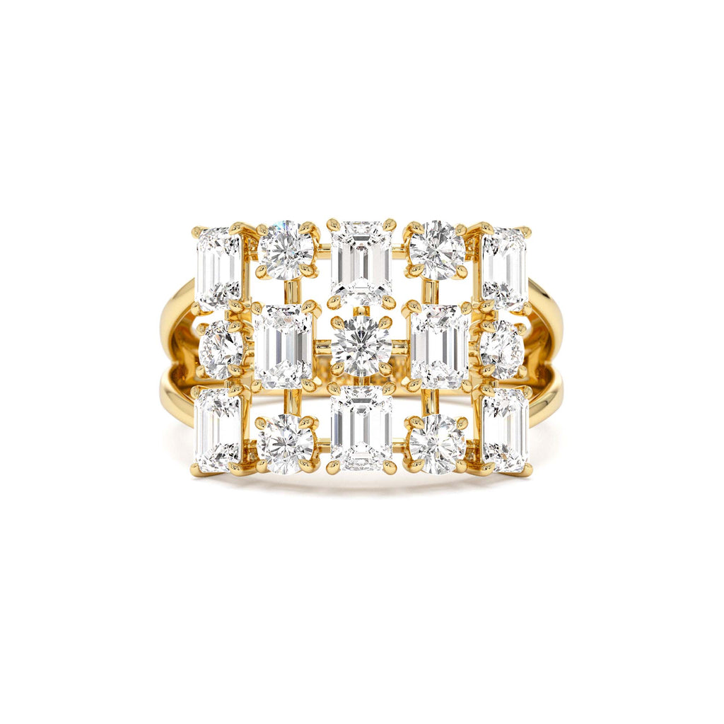 2.15 ctw Multi Shape Lab Grown Diamond Cocktail Ring by Orlina Fine