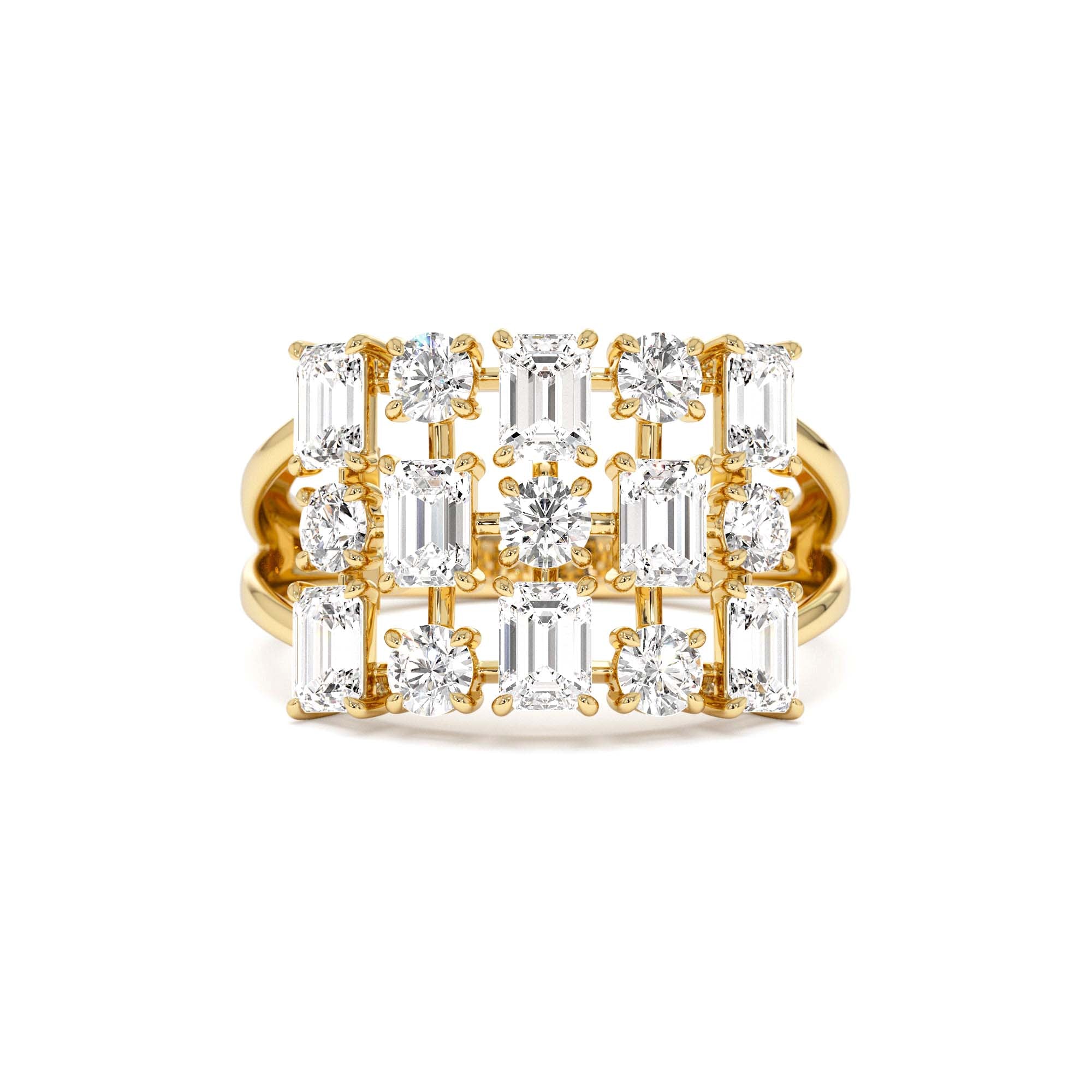 2.15 ctw Multi Shape Lab Grown Diamond Cocktail Ring by Orlina Fine
