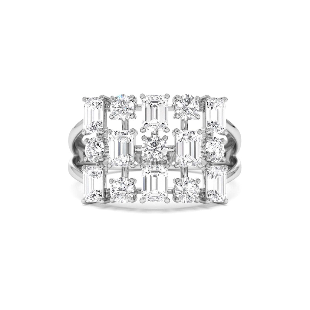 2.15 CTW Multi Shape Lab Grown Diamond Cocktail Ring - view 2