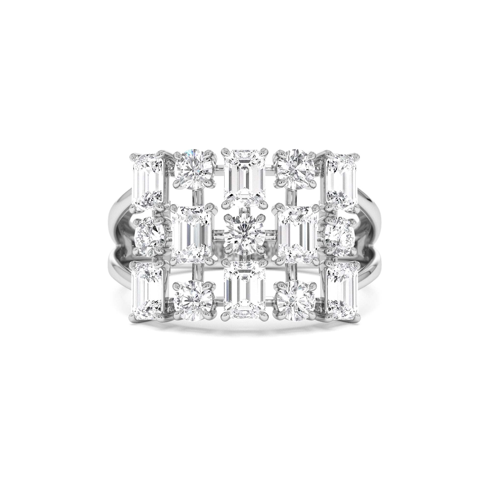 2.15 CTW Multi Shape Lab Grown Diamond Cocktail Ring - view 2