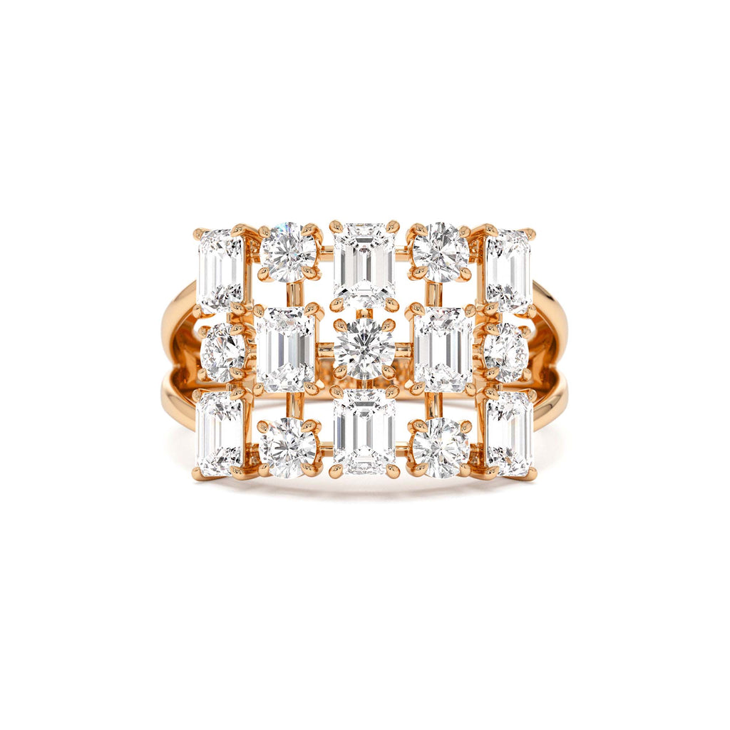 2.15 ctw Multi Shape Lab Grown Diamond Cocktail Ring - view 3