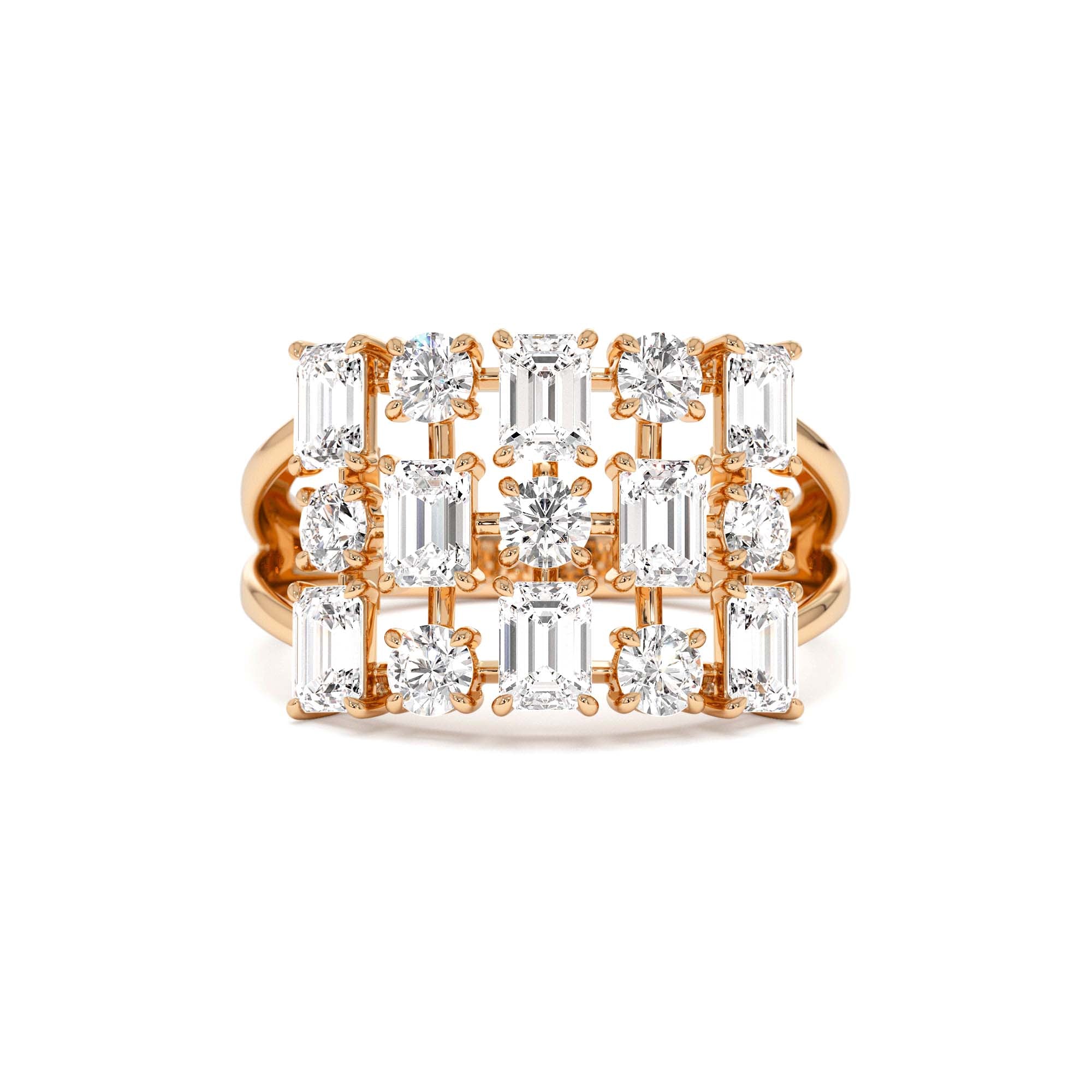 2.15 ctw Multi Shape Lab Grown Diamond Cocktail Ring - view 3