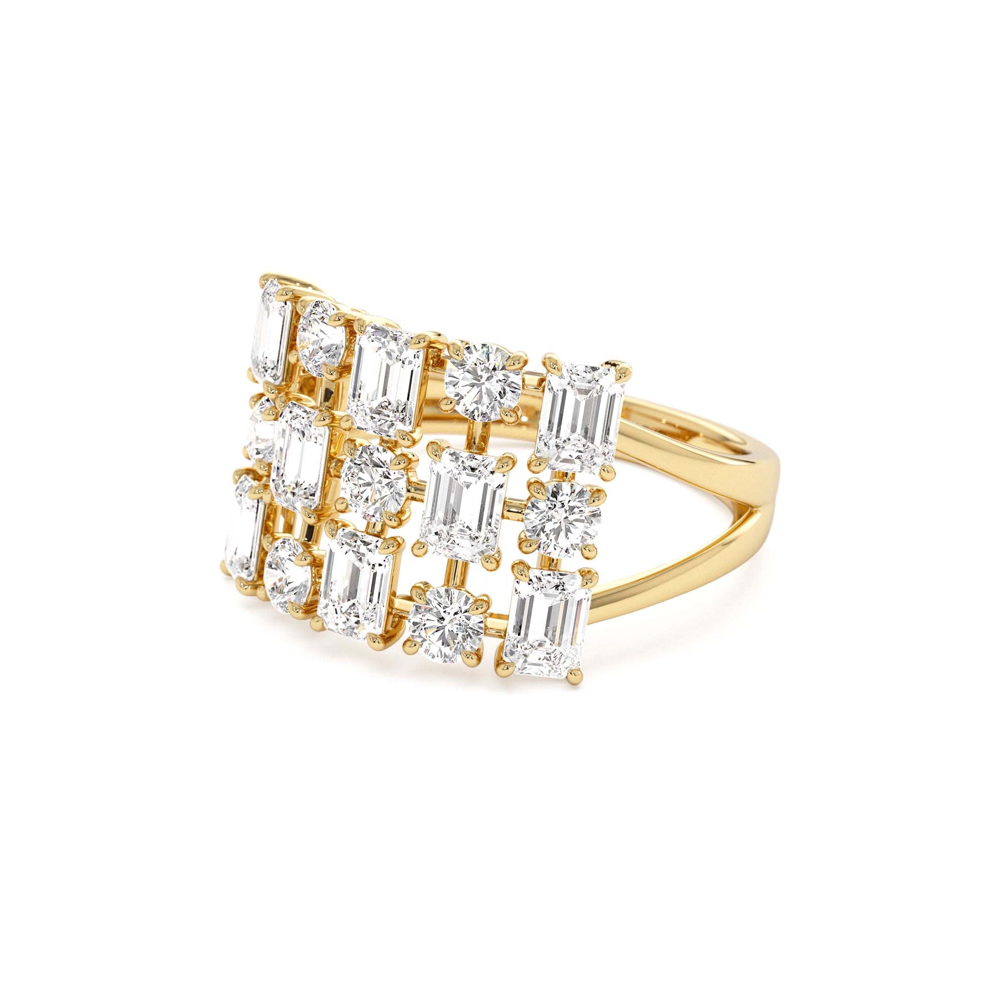 2.15 CTW Multi Shape Lab Grown Diamond Cocktail Ring - view 4