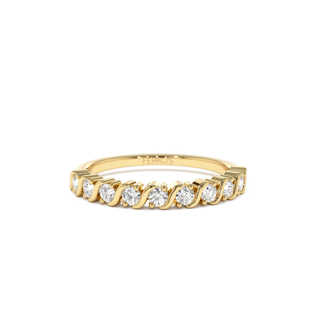 14K Gold Womens Diamond Wedding Ring by Orlina Fine