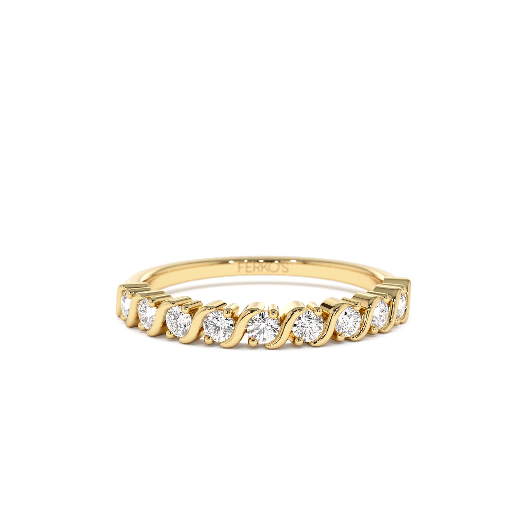 14K Gold Womens Diamond Wedding Ring by Orlina Fine