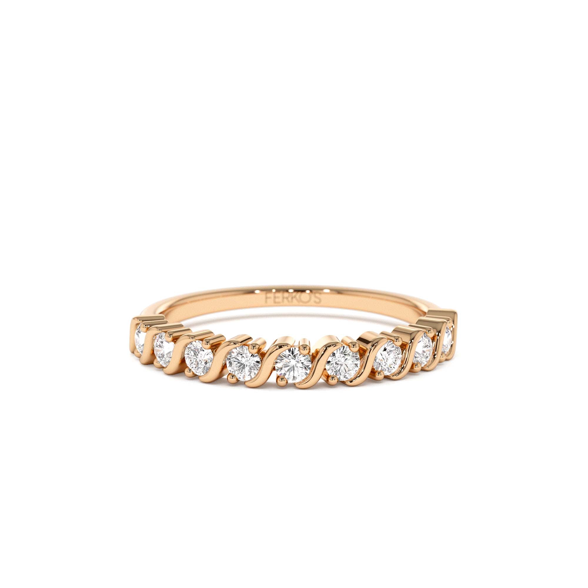 14K Gold Womens Diamond Wedding Ring - view 2