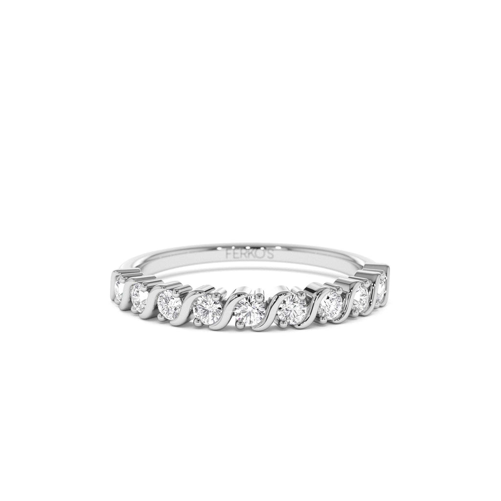 14K Gold Womens Diamond Wedding Ring - view 3