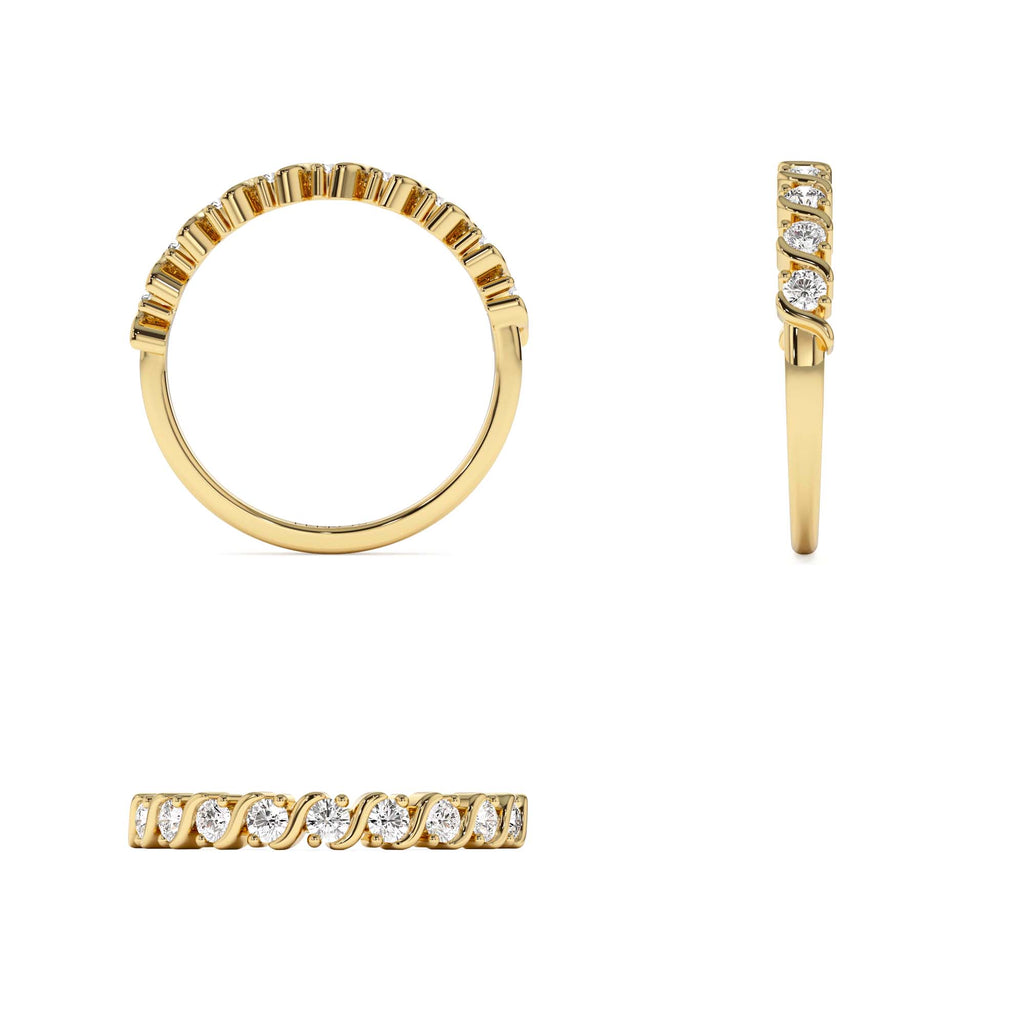 14K Gold Womens Diamond Wedding Ring - view 5