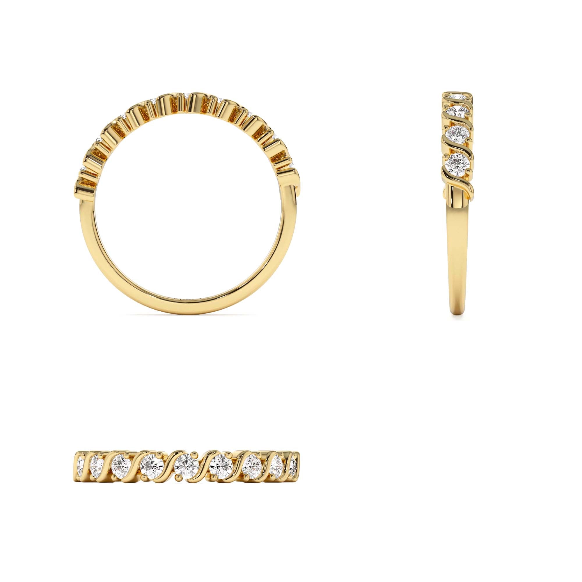 14K Gold Womens Diamond Wedding Ring - view 5