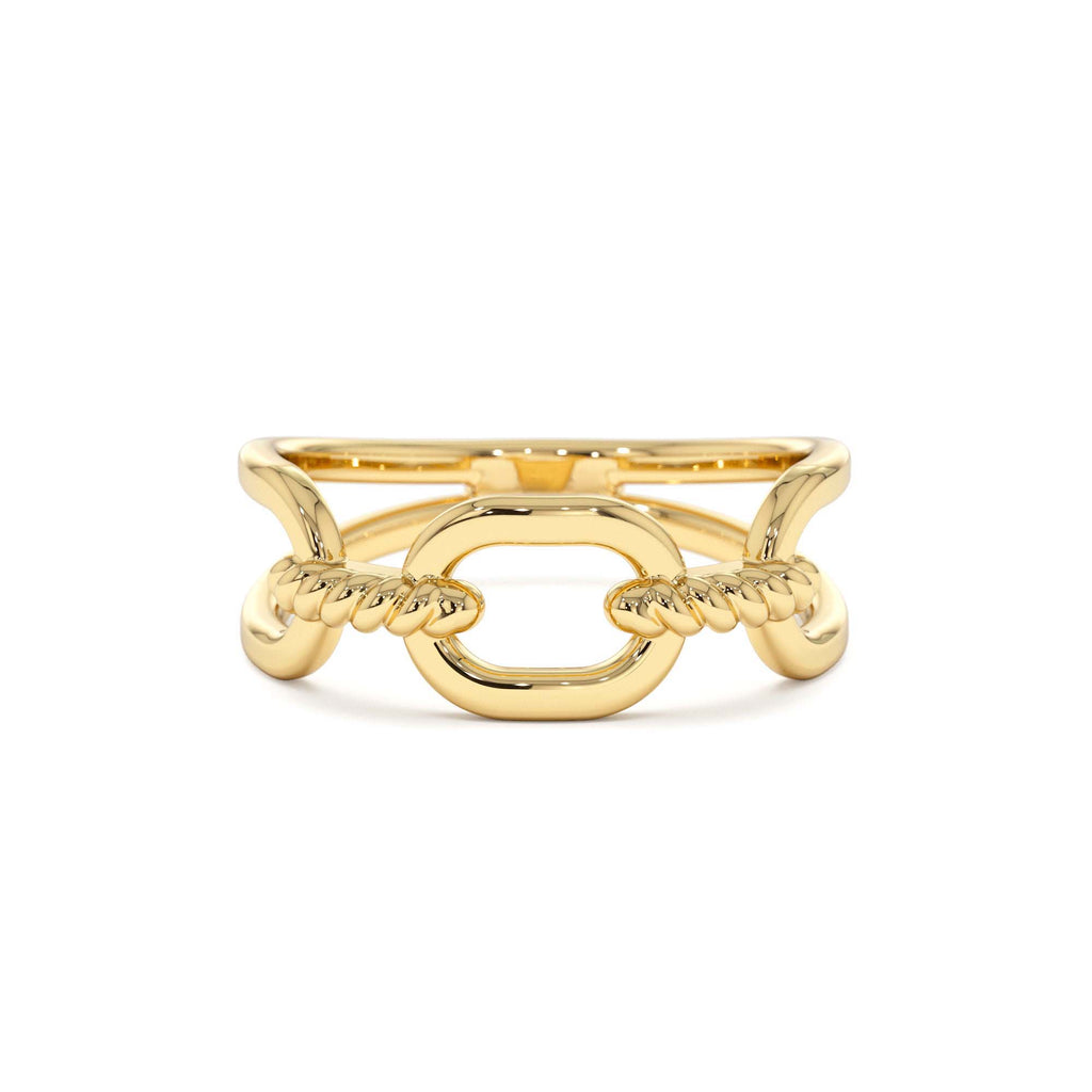 14K Gold Twisted Rope Ring by Orlina Fine